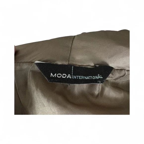 Victoria's Secret Beige Puffer Coat Cinched Full Zip Hooded Women's S  Cabincore - Picture 9 of 10